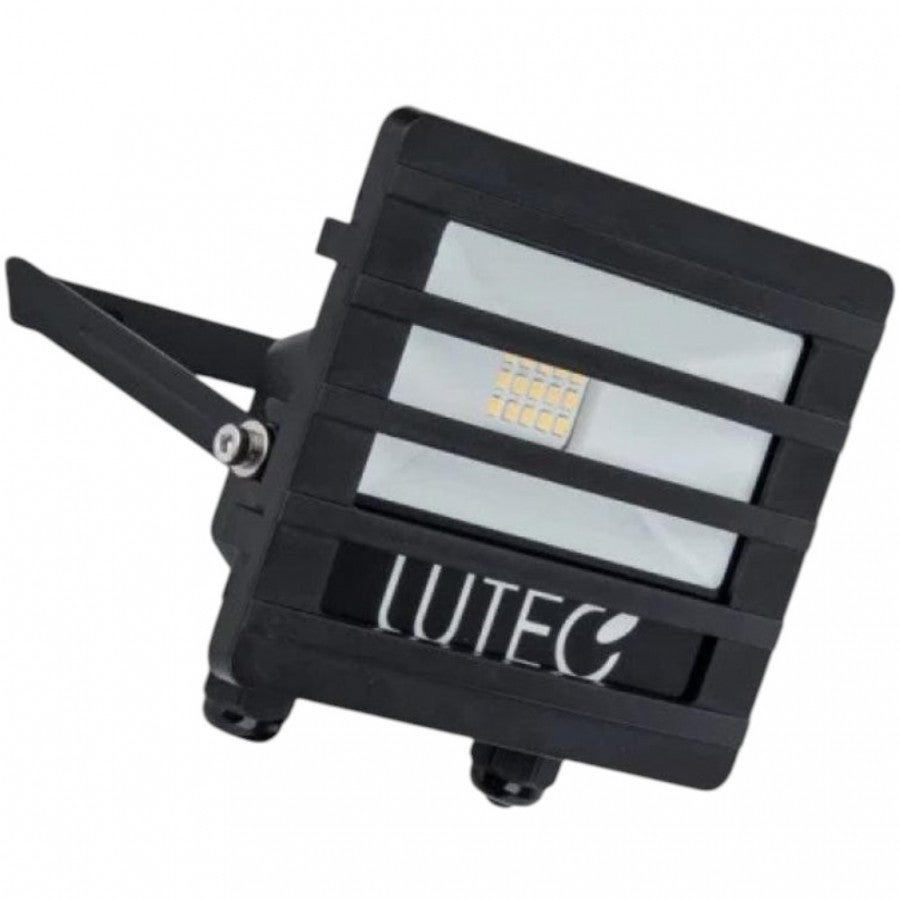Tec10 Ip54 Integrated Led Floor Light With Low Glare Louvre In Black 650 Lumen 5000K