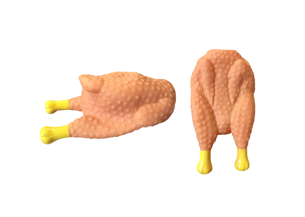 Pet Dog Toy Squeaky Silicone Rotisserie Roast Chicken 13.5 x 7.5 cm 0065 A