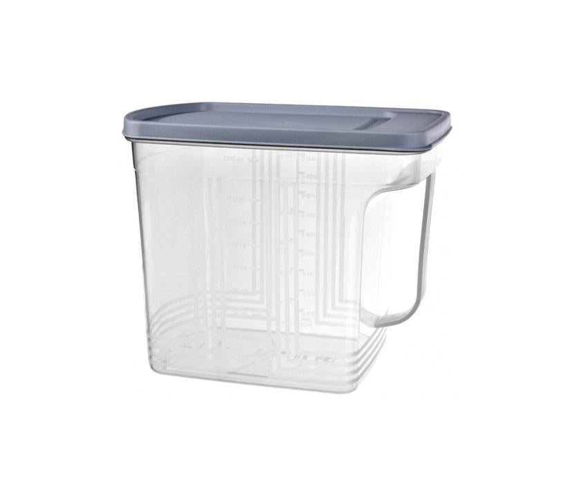 Plastic Food Flour Cereal Storage Container with Handle 2.5 Litre Assorted Colours 021507
