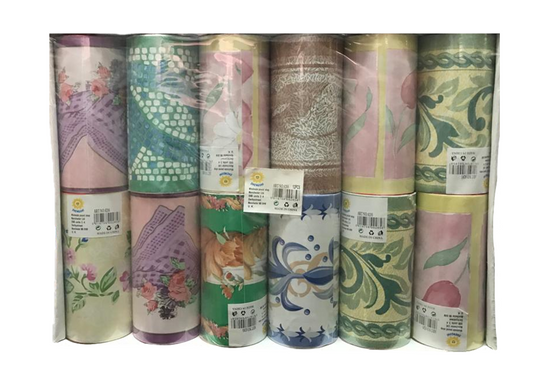 Self Adhesive Wallpaper Border Roll 10.6 cm x 5 m Assorted Designs 0285