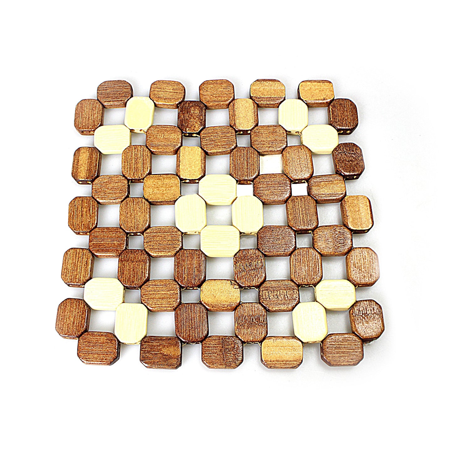Wooden Bamboo Pan Coaster Trivet 15 x 15 cm 0309