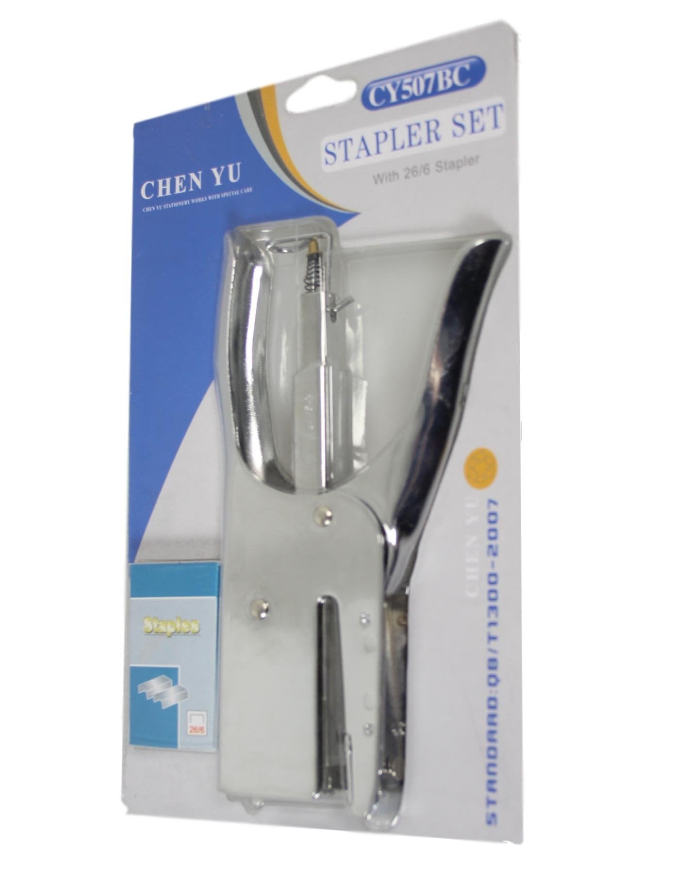 Heavy Duty Stapler Set Home School Office Display Stapler with 1 Pack Staples 26/6 0495