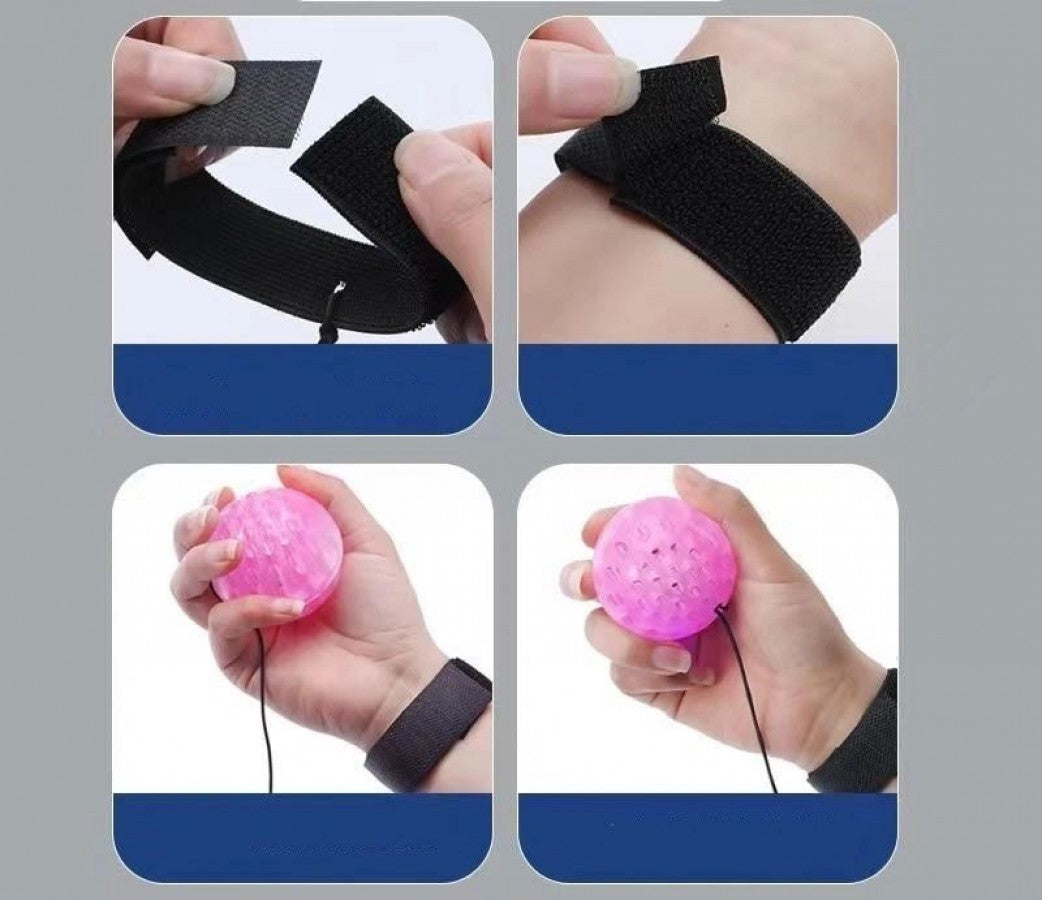 Wrist Band With Light Up Rubber Ball