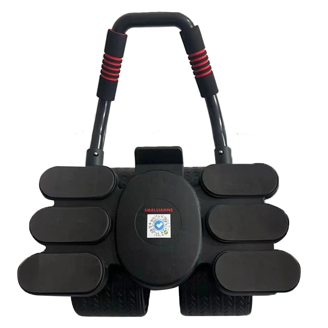 Automatic Rebound Ab Roller | Abdominal Trainer With Elbow Support Knee Mat | Double Wheel Stability For Core Workout