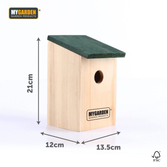 Garden Wooden Bird Nest Box 21 x 12 x 13.5 cm 0700