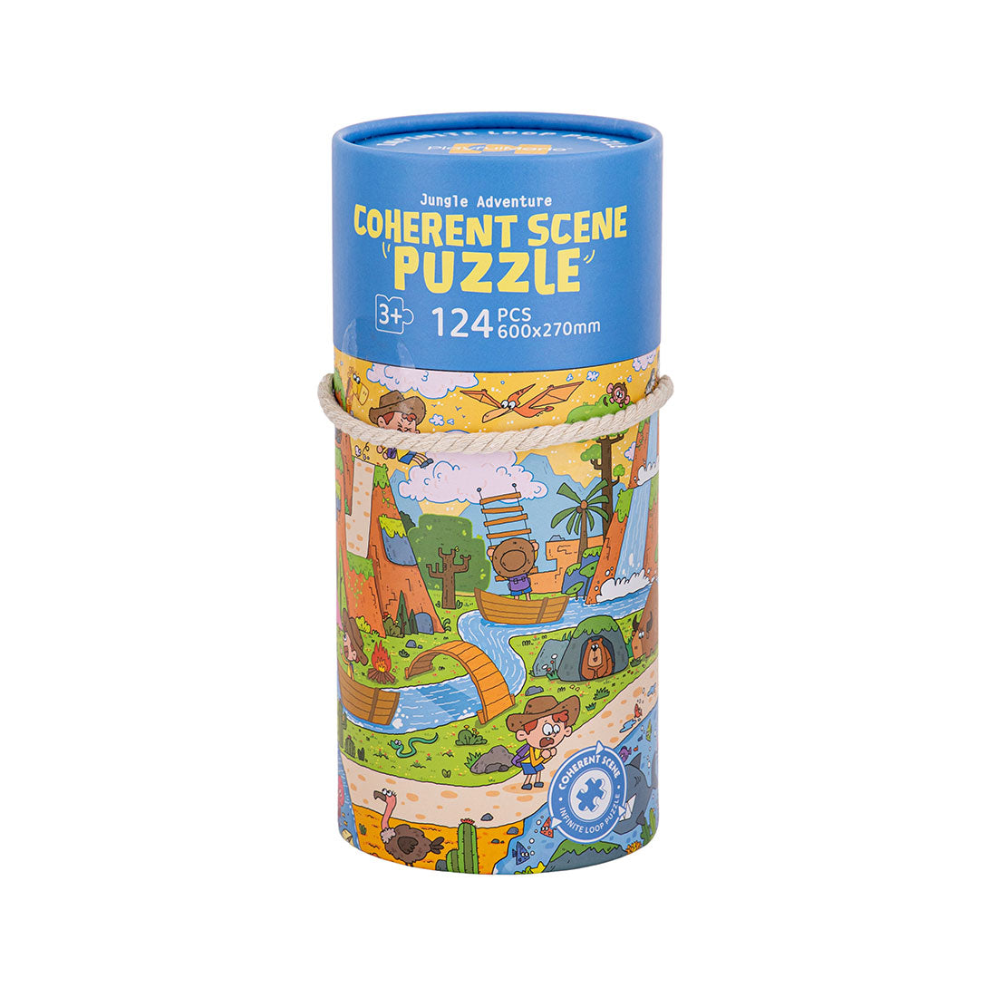 Jungle Theme Jigsaw Puzzle Tube - 124 Pieces