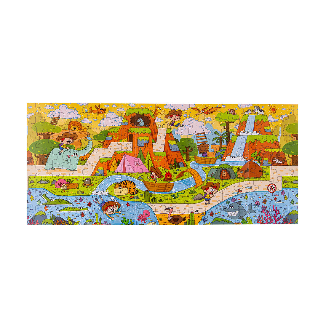 Jungle Theme Jigsaw Puzzle Tube - 124 Pieces