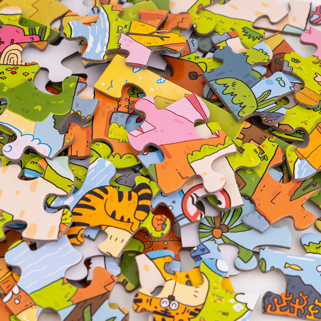 Jungle Theme Jigsaw Puzzle Tube - 124 Pieces