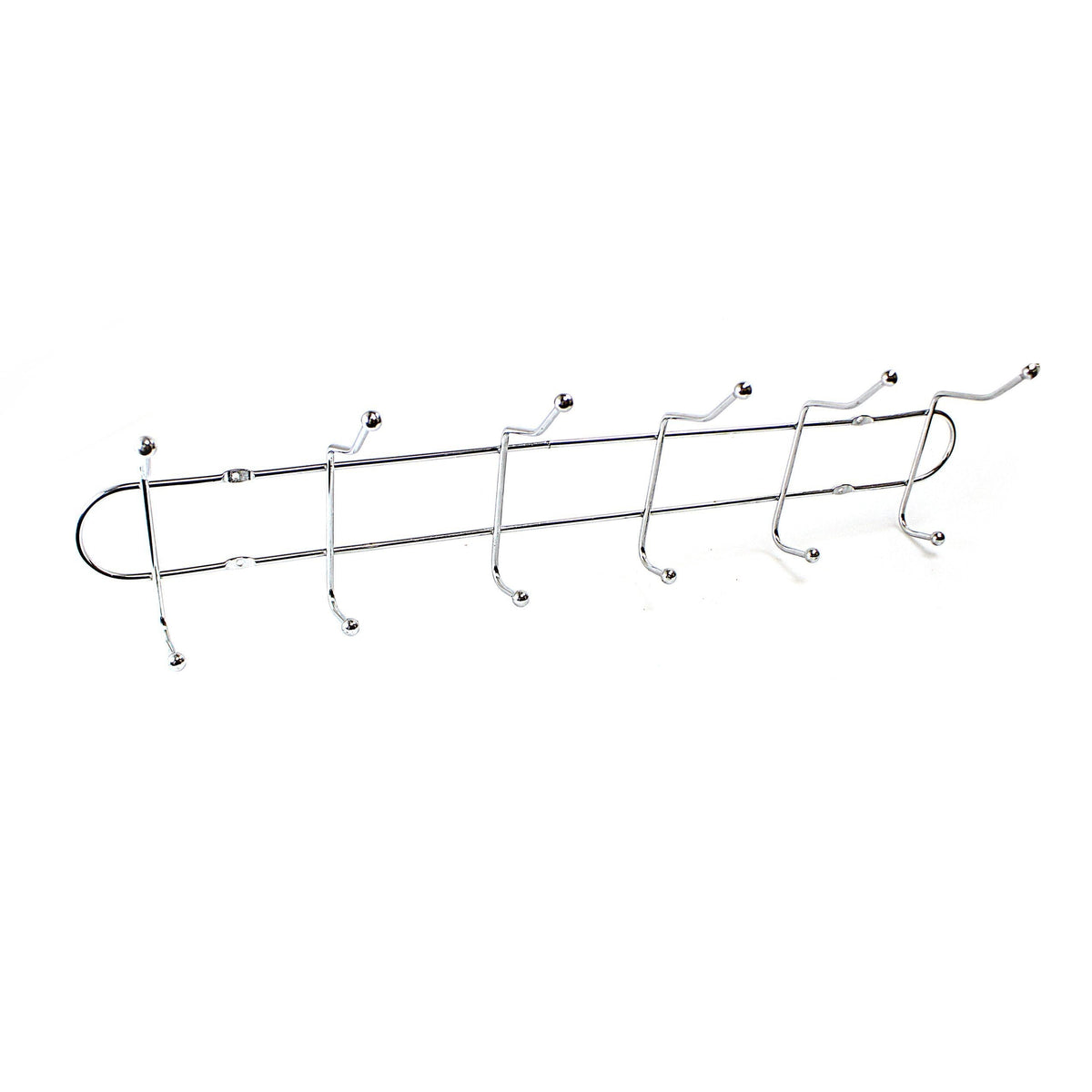 Chrome Metal 12 Hook Rack Hanger 20Cm