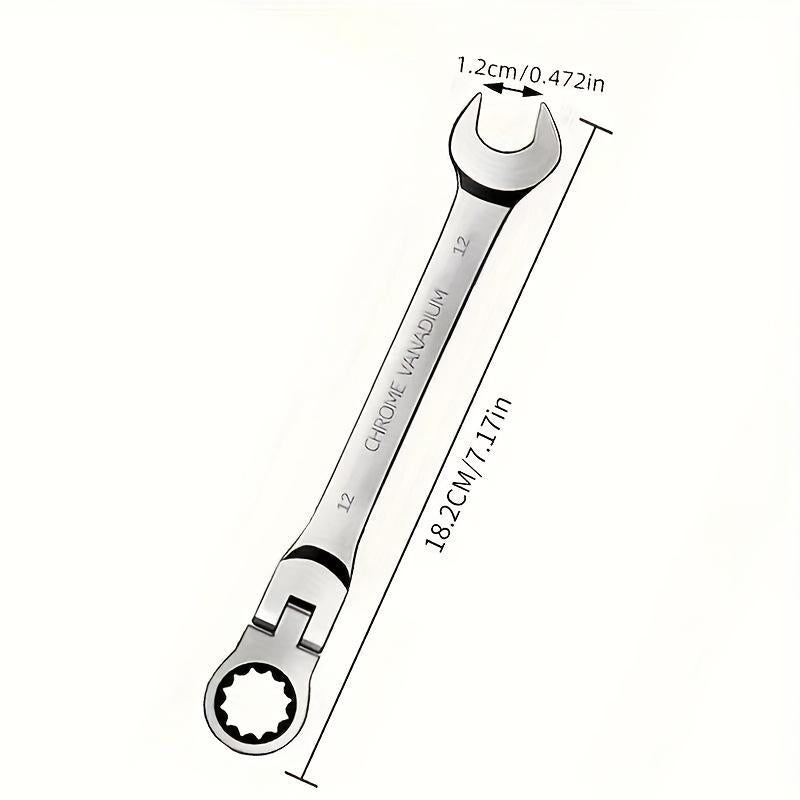 Adjustable Ratchet Wrench Set, 180° Rotatable Head & 72-Tooth Gear Mechanism Wrench Set, Multifunctional Hand Tool for Car Repair, Mechanical Workshop & Home Use