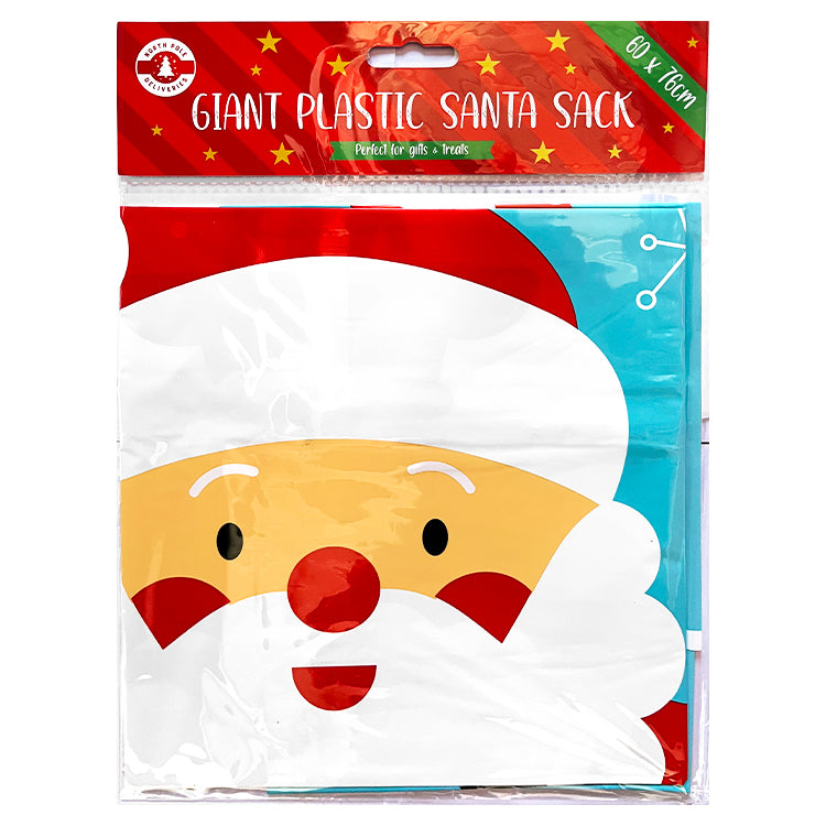 Giant Cute Santa Xmas Sack 76 x 60cms