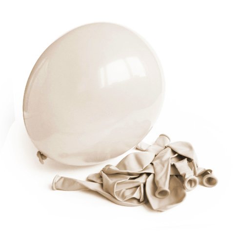 Cream Balloons x12