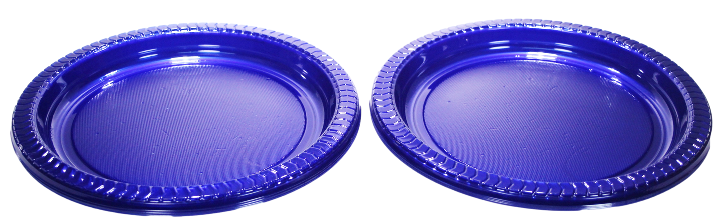 Disposable Blue Plastic Plate 23 cm Pack of 10 SK1036
