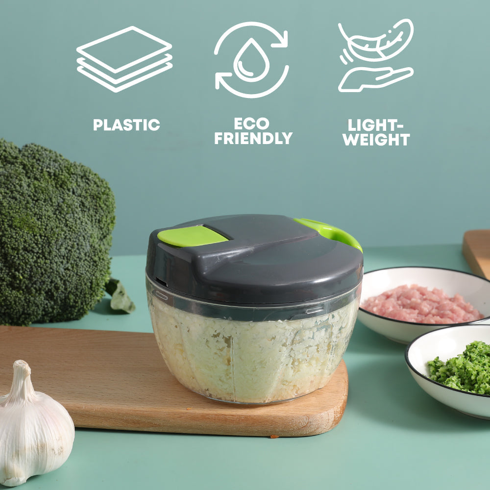 Small Plastic Hand Chopper with Pull String 12.5cm x H 10cm / 0.5L 10392