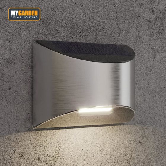 Garden Solar Powered Wall Light 2pk 10 x 8 x 5 cm 1048
