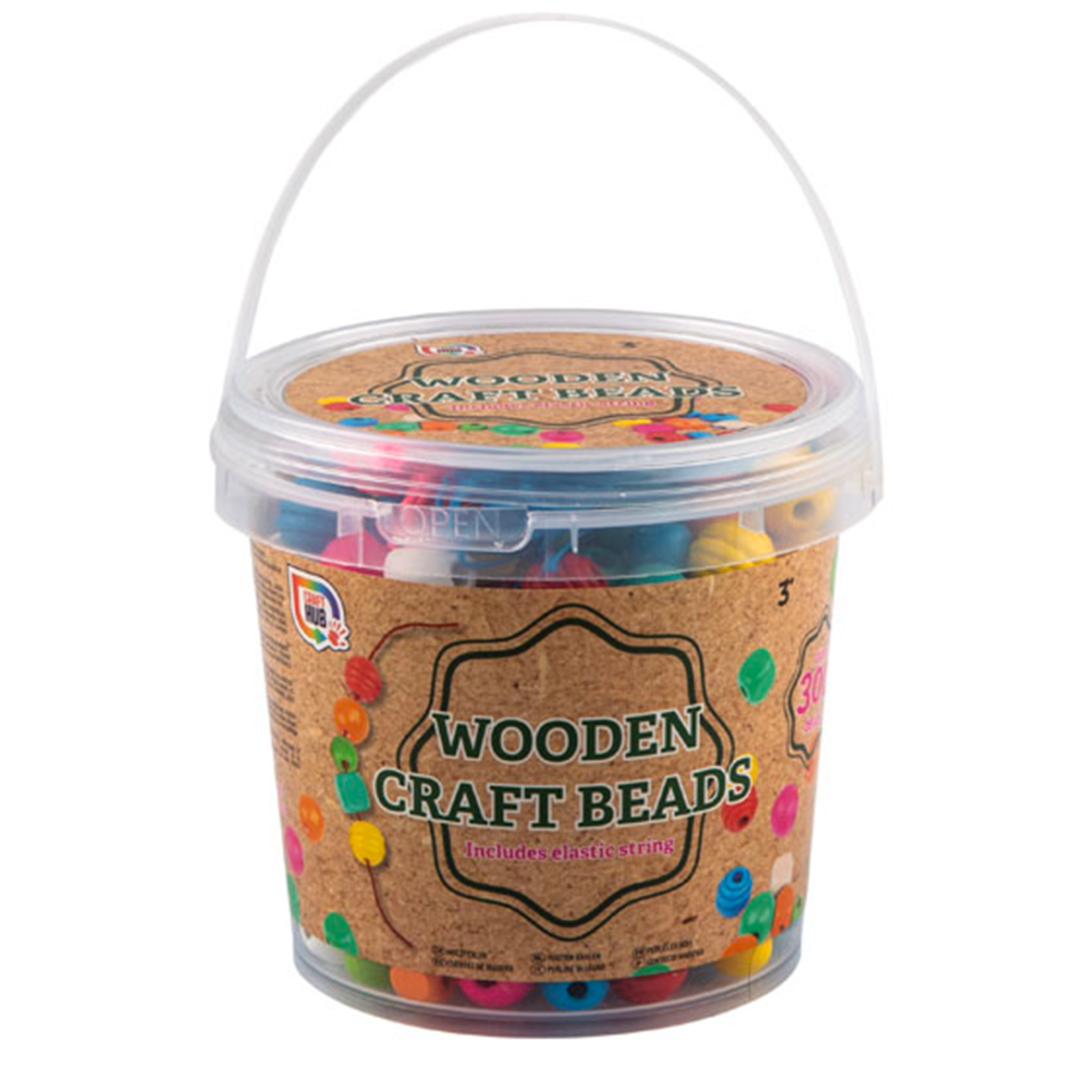 Wooden Craft Beads Jewellery Making Bucket