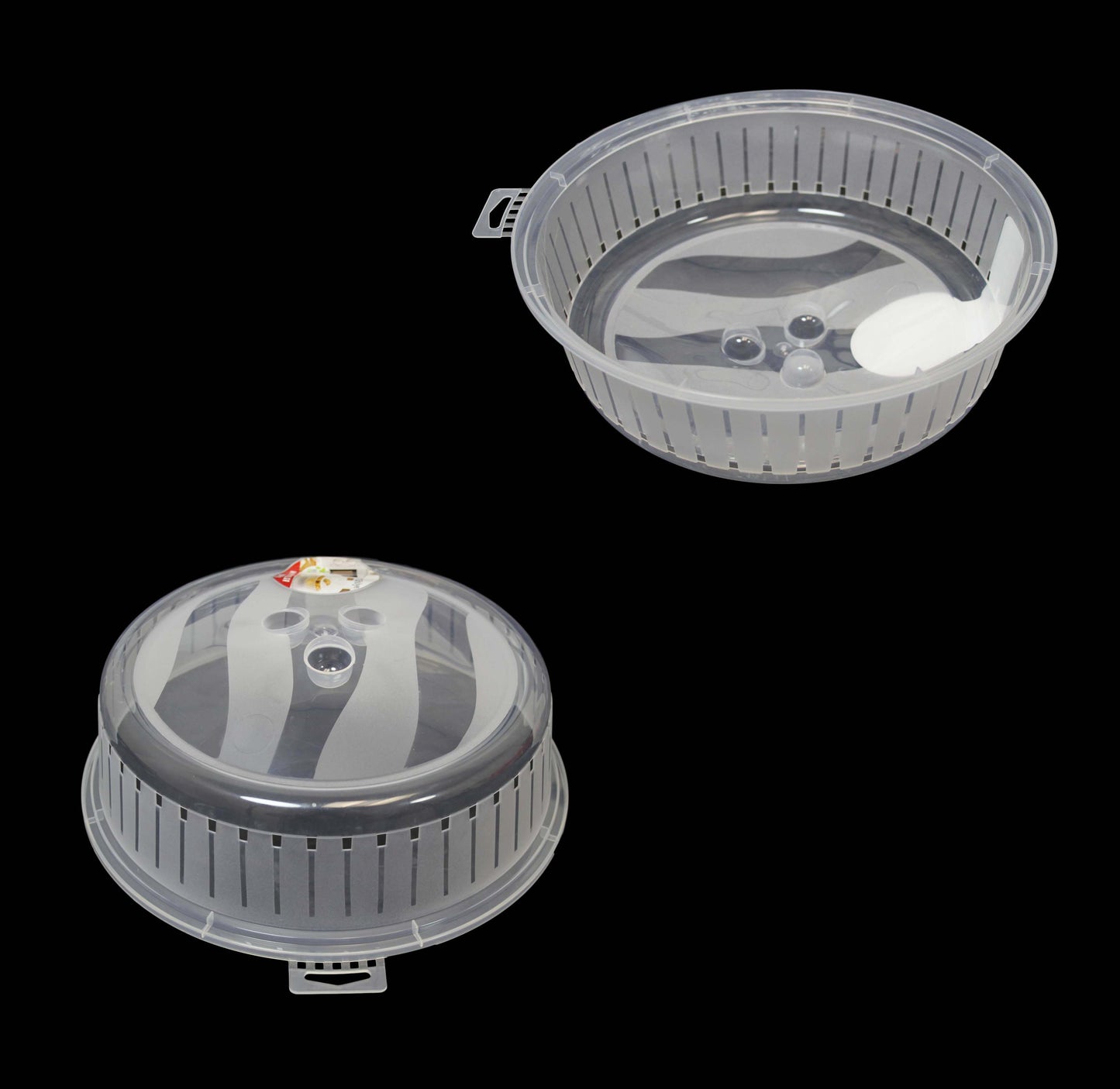 Plastic Microwave Food Plate Cover with Vent 26cm D10506