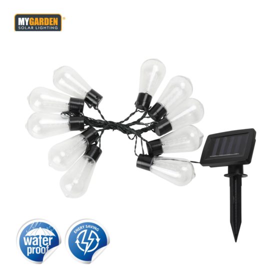 Garden Edison Bulb String Lights 10pk 2.25 m White LED 1052