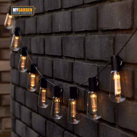 Garden Edison Bulb String Lights 10pk 2.25 m White LED 1052