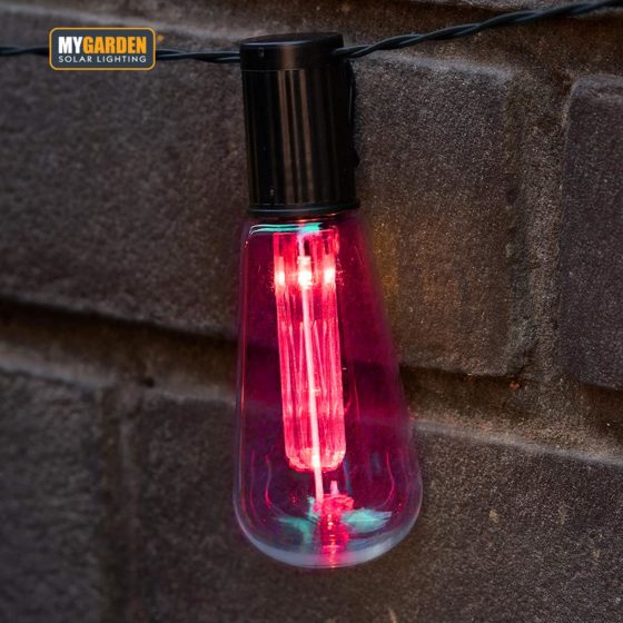 Garden Edison Bulb String Lights 10 Pack 2.25 Metre Multicolour LED 1053