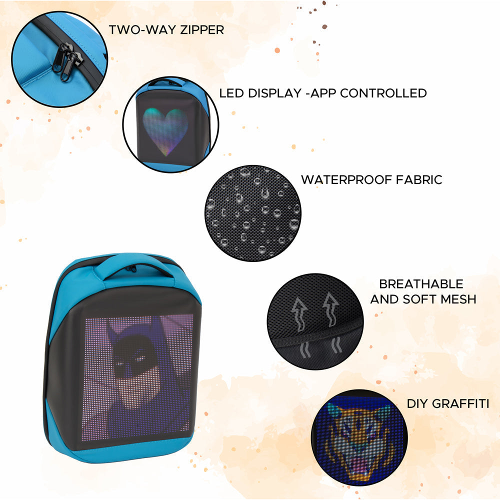 Durane LED Backpack 30 x 13 x 40 cm Blue 11054