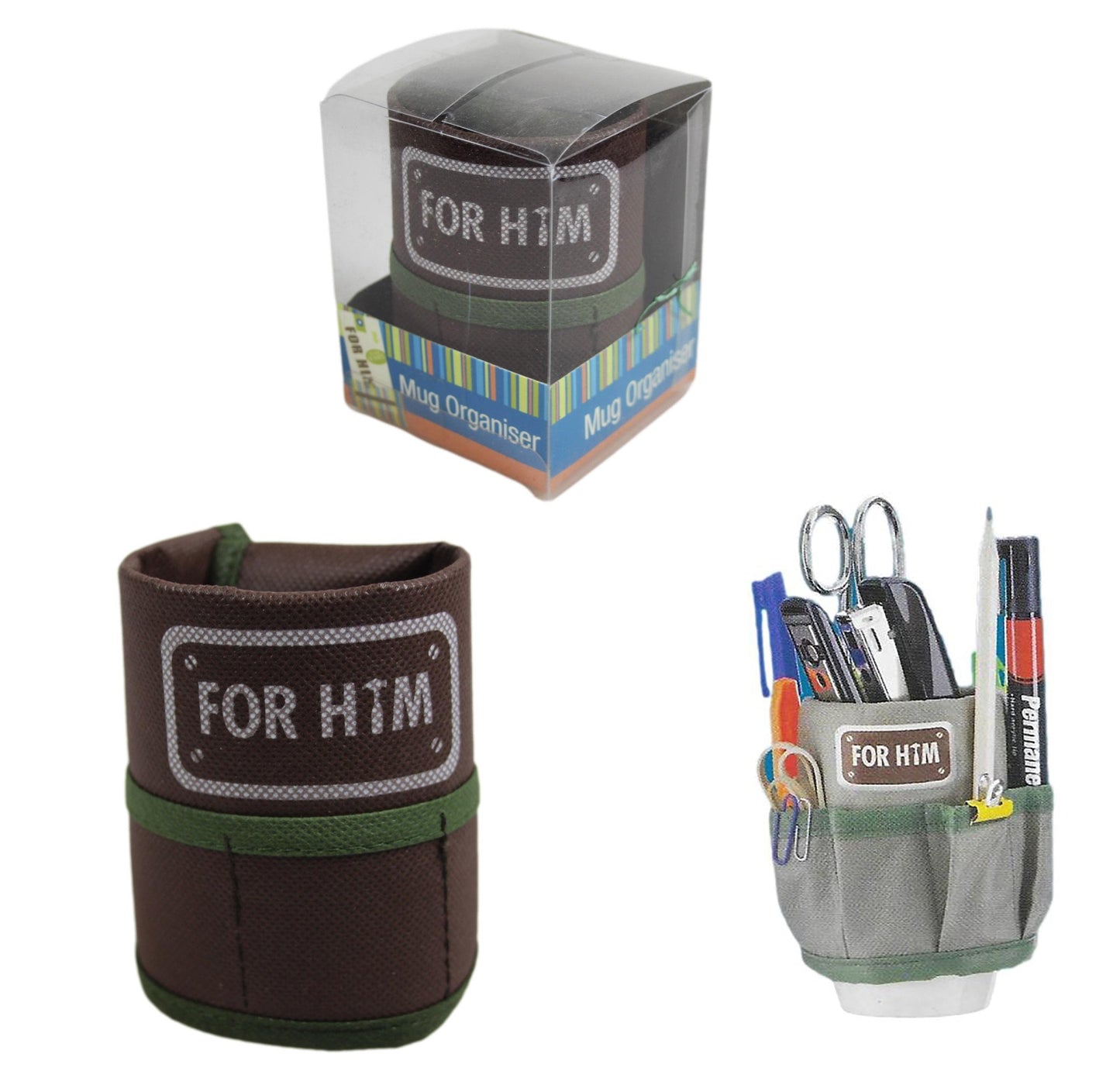 Mug Wrap Around Organiser 22cm Tools Stationery Easy Access 13g