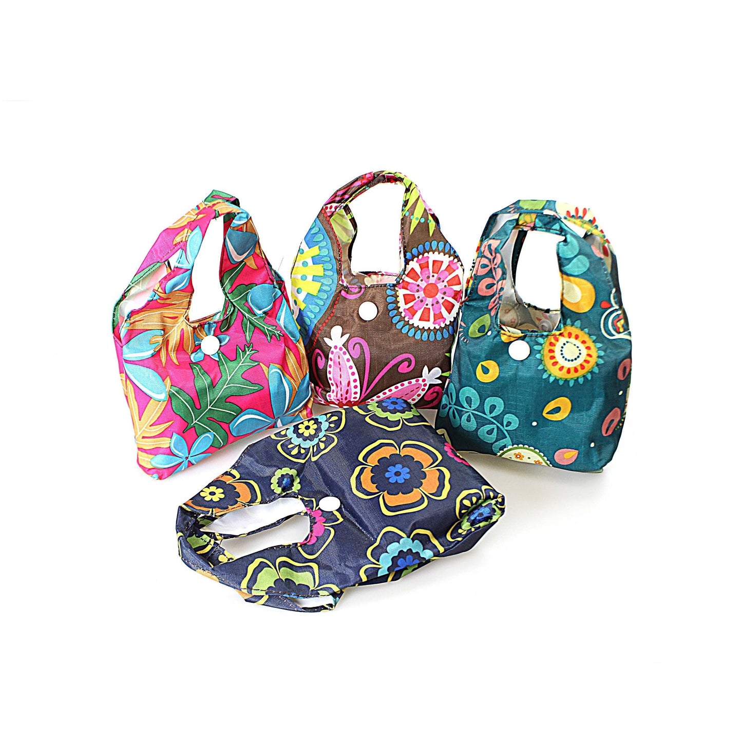 Mini Foldable Pocket Size Purse Bag In Assorted Designs 15cm 1115