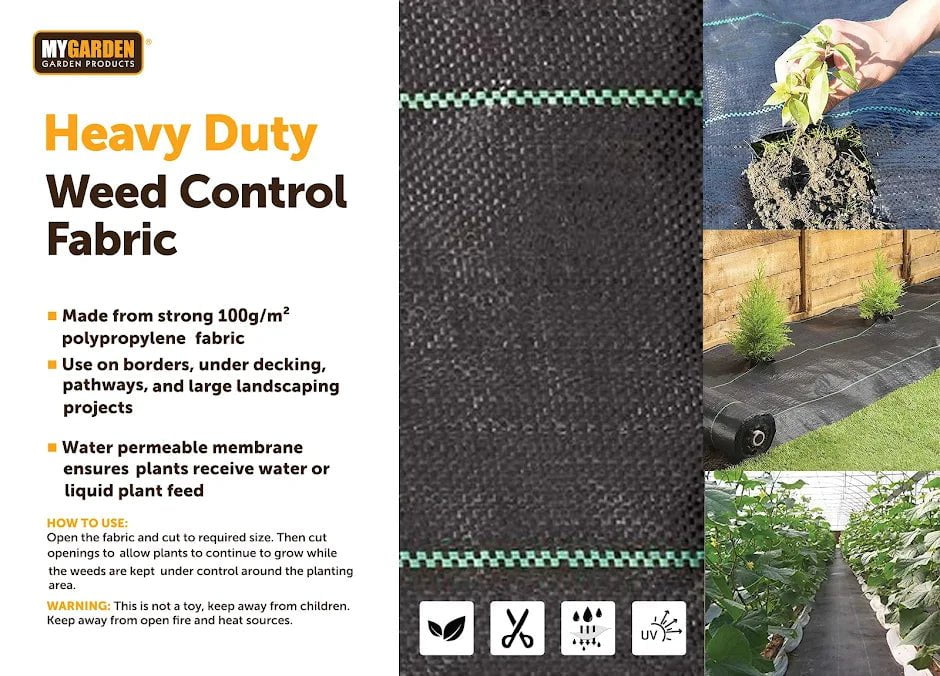 Garden Heavy Duty Weed Control Fabric 1 x 10m 1129
