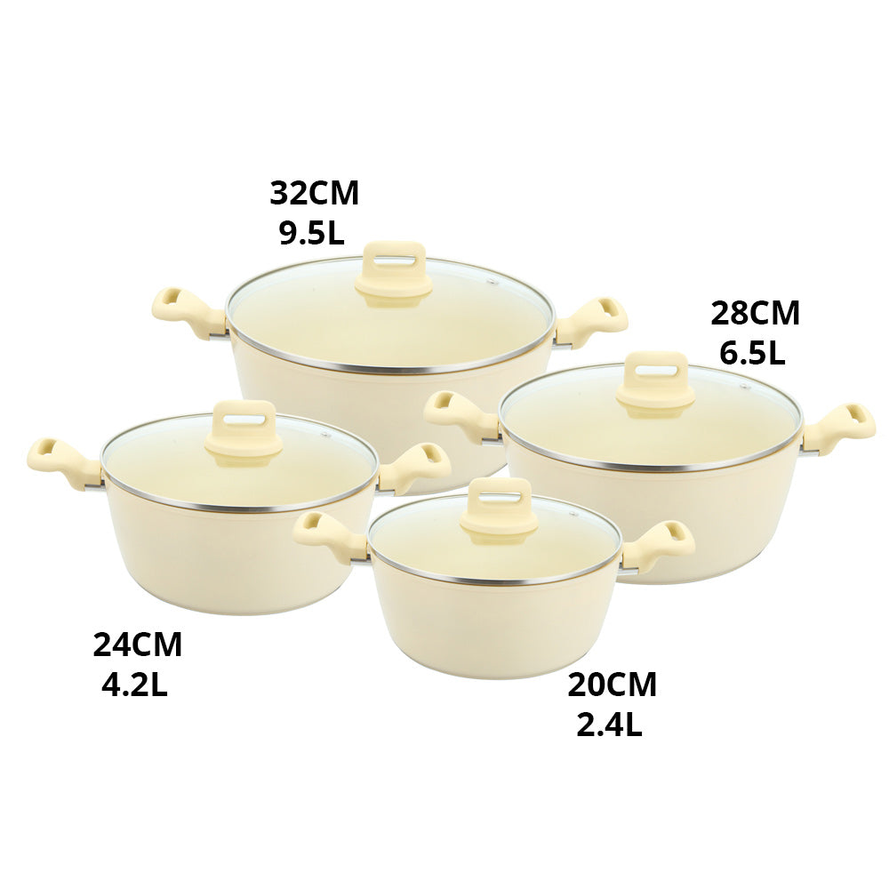 Sq Professional Zoya Forged Stockpot Set Of 4 Cream