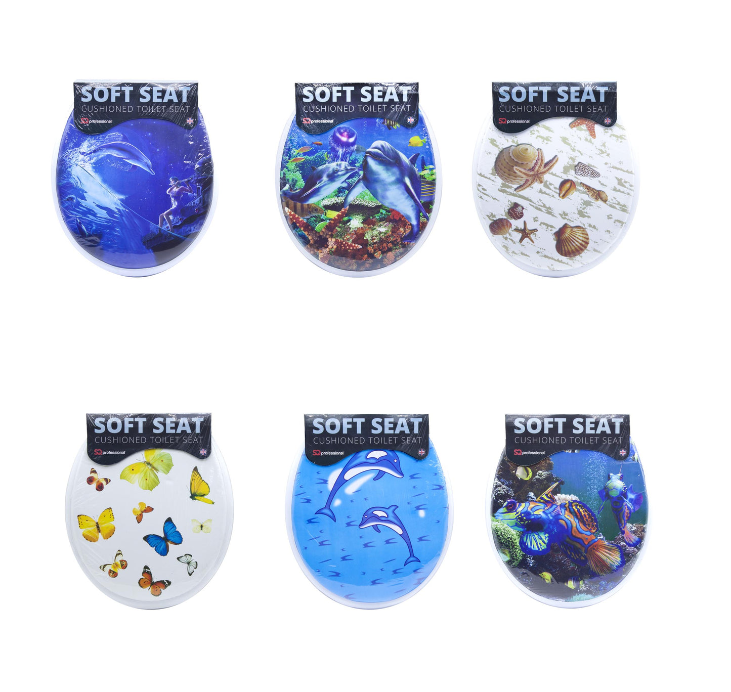 Soft Toilet Seat 36 x 43 cm Assorted Designs 1175
