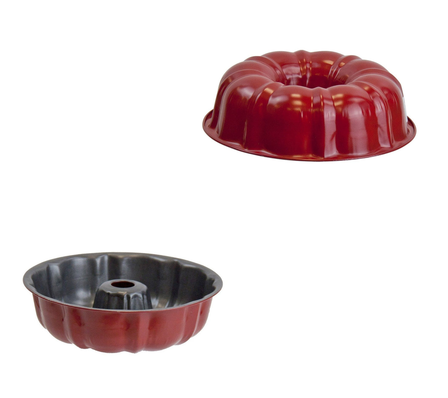 Round Ring Bundt Cake Baking Tin Mould 24 cm Red 1290