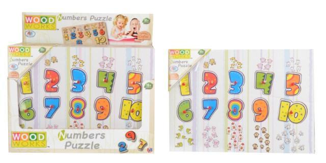 Woodworks Peg Puzzles Numbers Children Educating Puzzle 2361