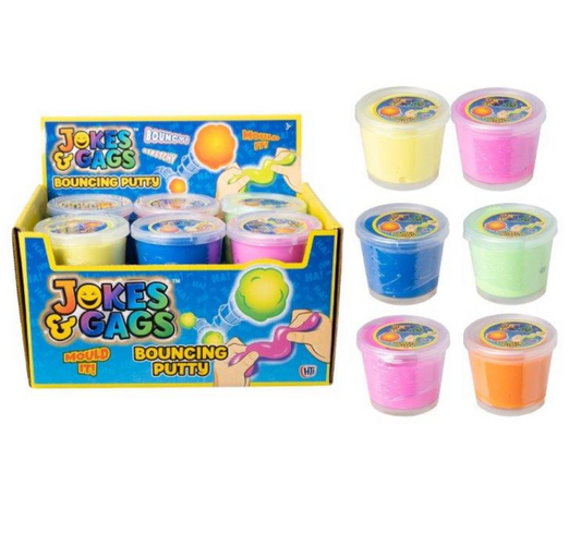 Bouncing Putty Slime H5.7 x D7 x W7 cm Assorted Colours 1376573
