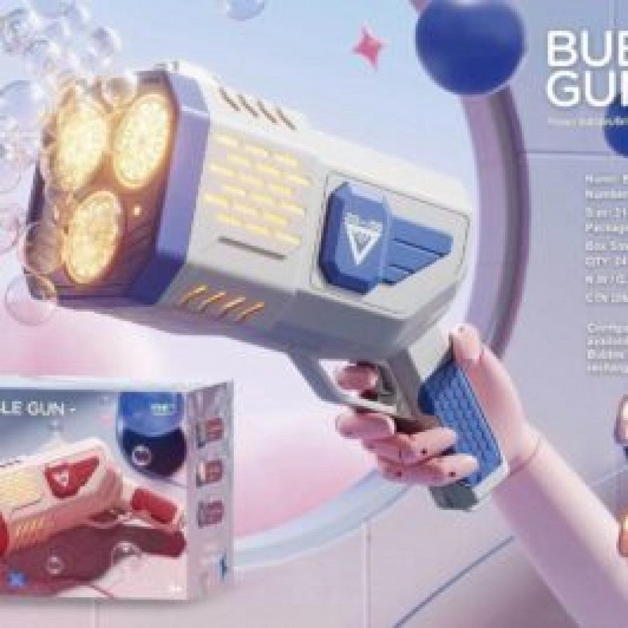 Rechargable 3 Hole Bubble Gun