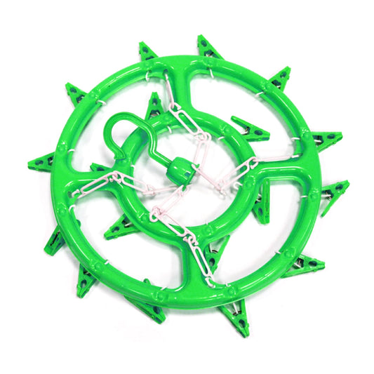 Round Plastic Laundry Clothes Peg Hanger 32 cm Assorted Colours 1611