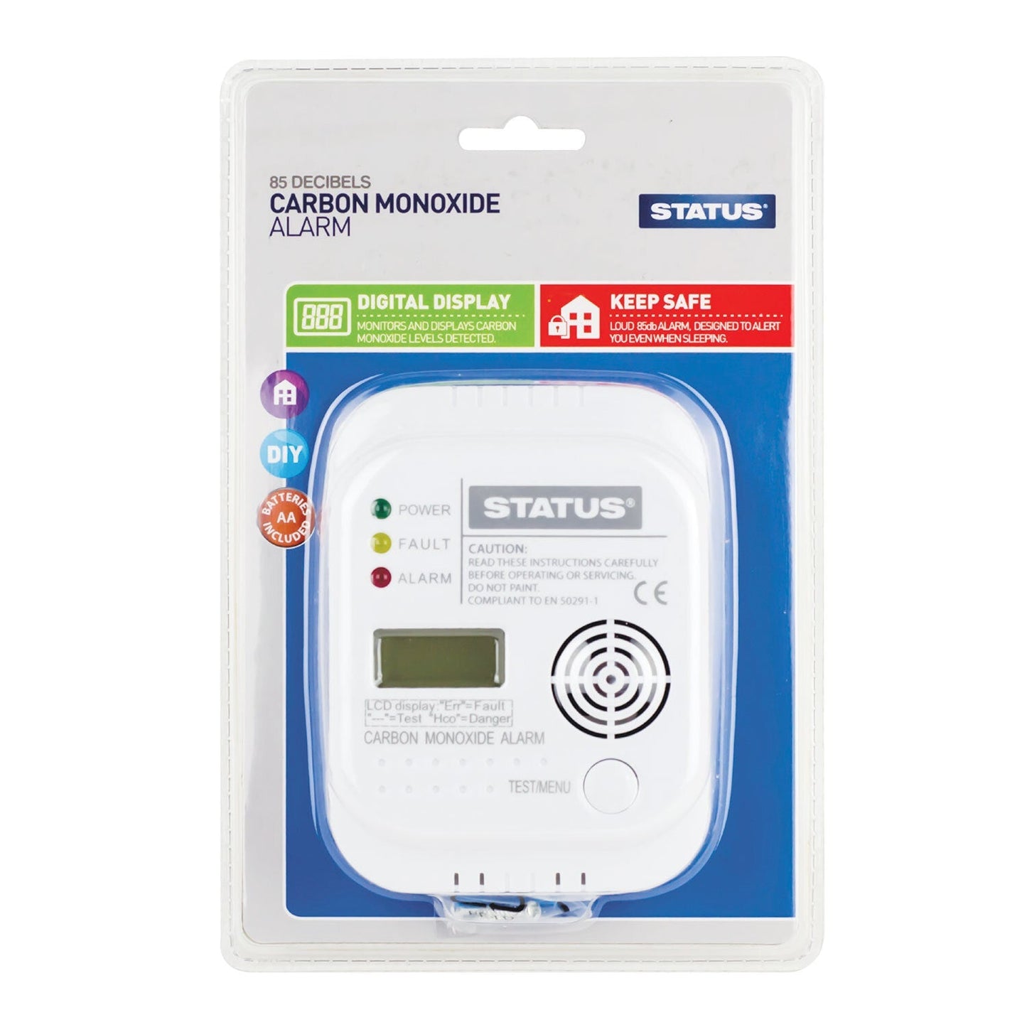 Status Carbon Monoxide Alarm 107 x 77 x 36 mm SDCMA3XAA1PB4