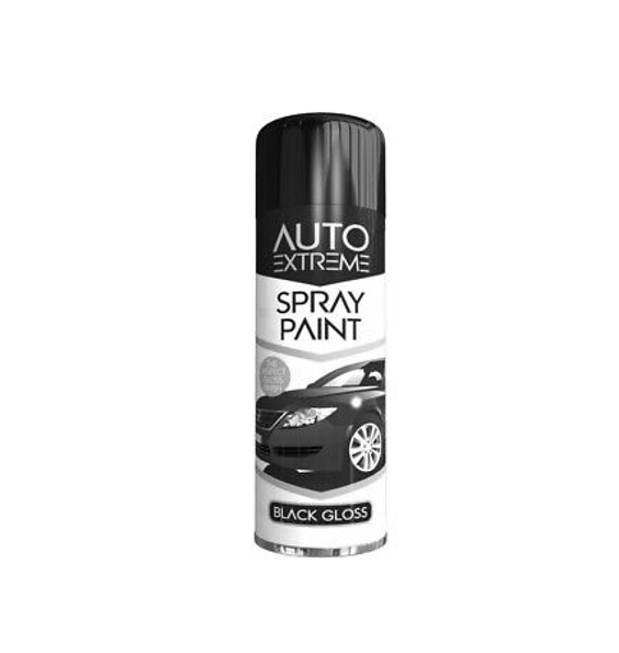 Auto Extreme Spray Paint Black Gloss 250ml 1901