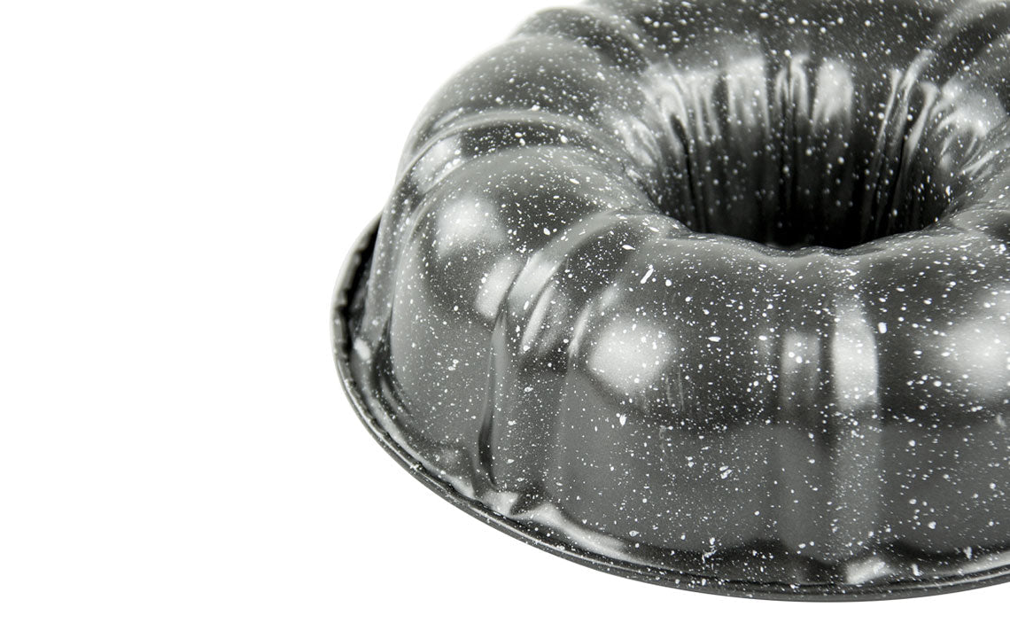 Round Ring Bundt Cake Baking Tin Mould 24 cm Speckled Grey Black 5408 / 9820