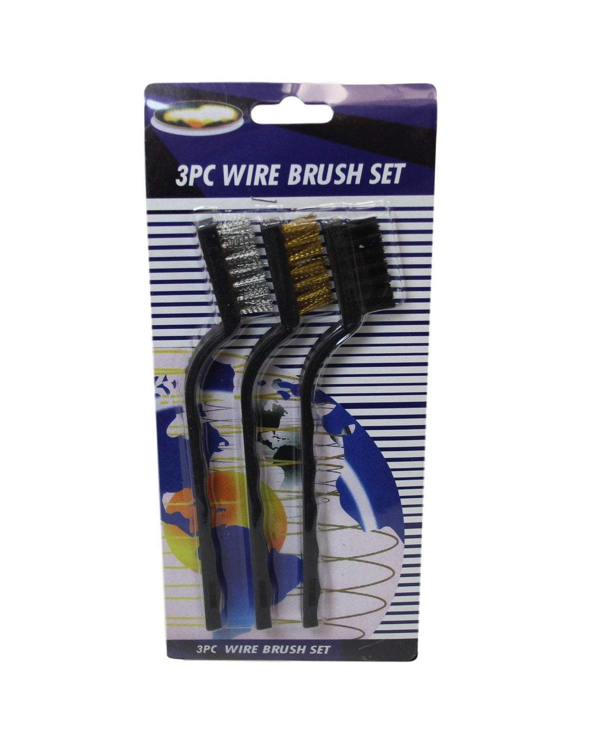 Steel Brass Nylon Wire Cleaning Brush Set Of 3