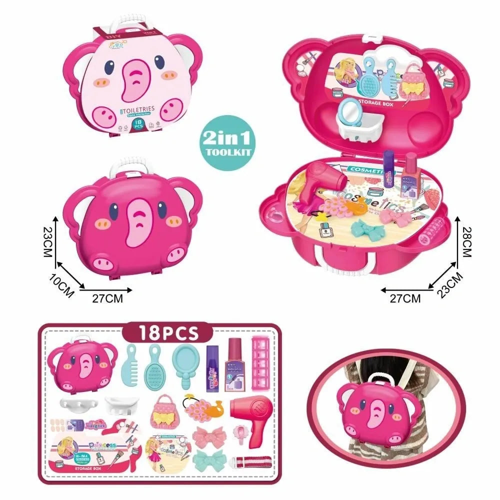2 In 1 Pink Fashion Elephant In Carry Case
