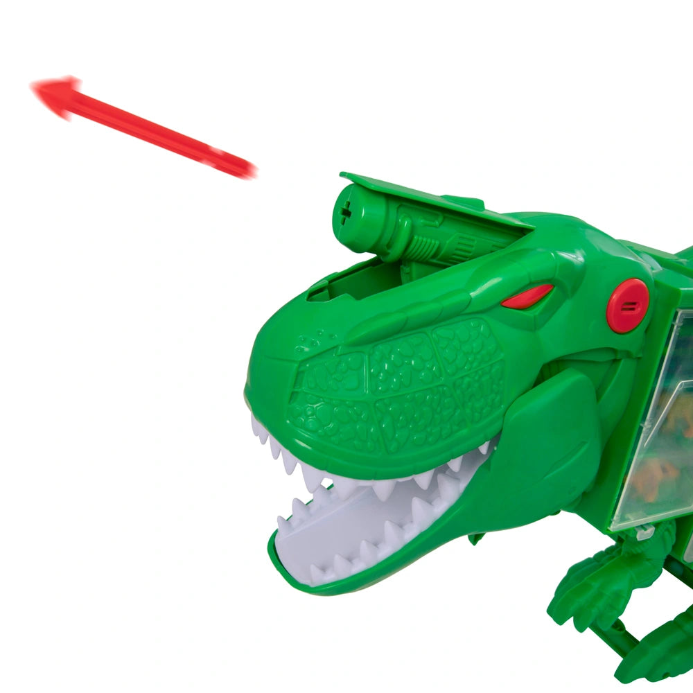 T-Rex Transporter Carry Case with Cars Teamsterz Beast Machines Playset