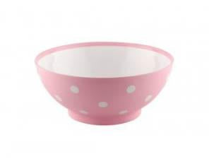 Hobby Round Spotty Salad Snacks Serving Bowl Pink 0.35 Litre 2281