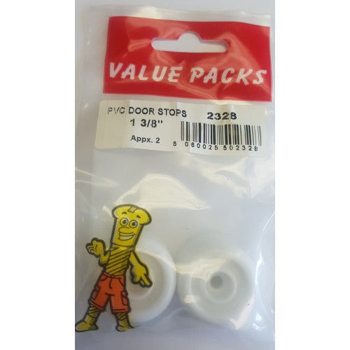 1 3 8'' Pvc Door Stops Value Pack Of 2