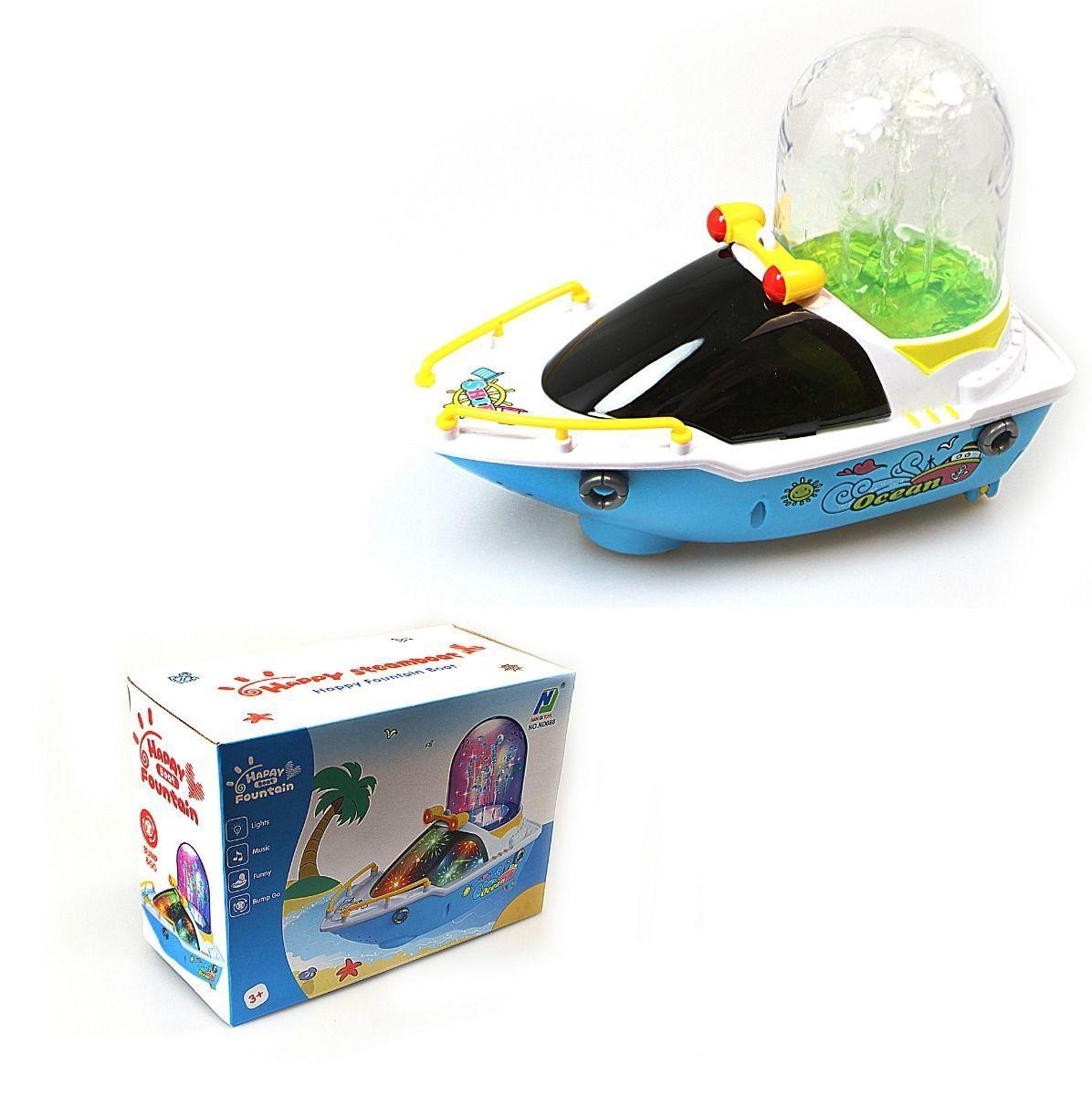 Interactive Musical Light & Sound Musical Fountain Boat Bump n Go LED Light 4126