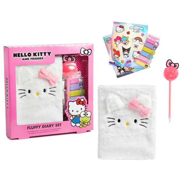 Hello Kitty Fluffy Diary Set