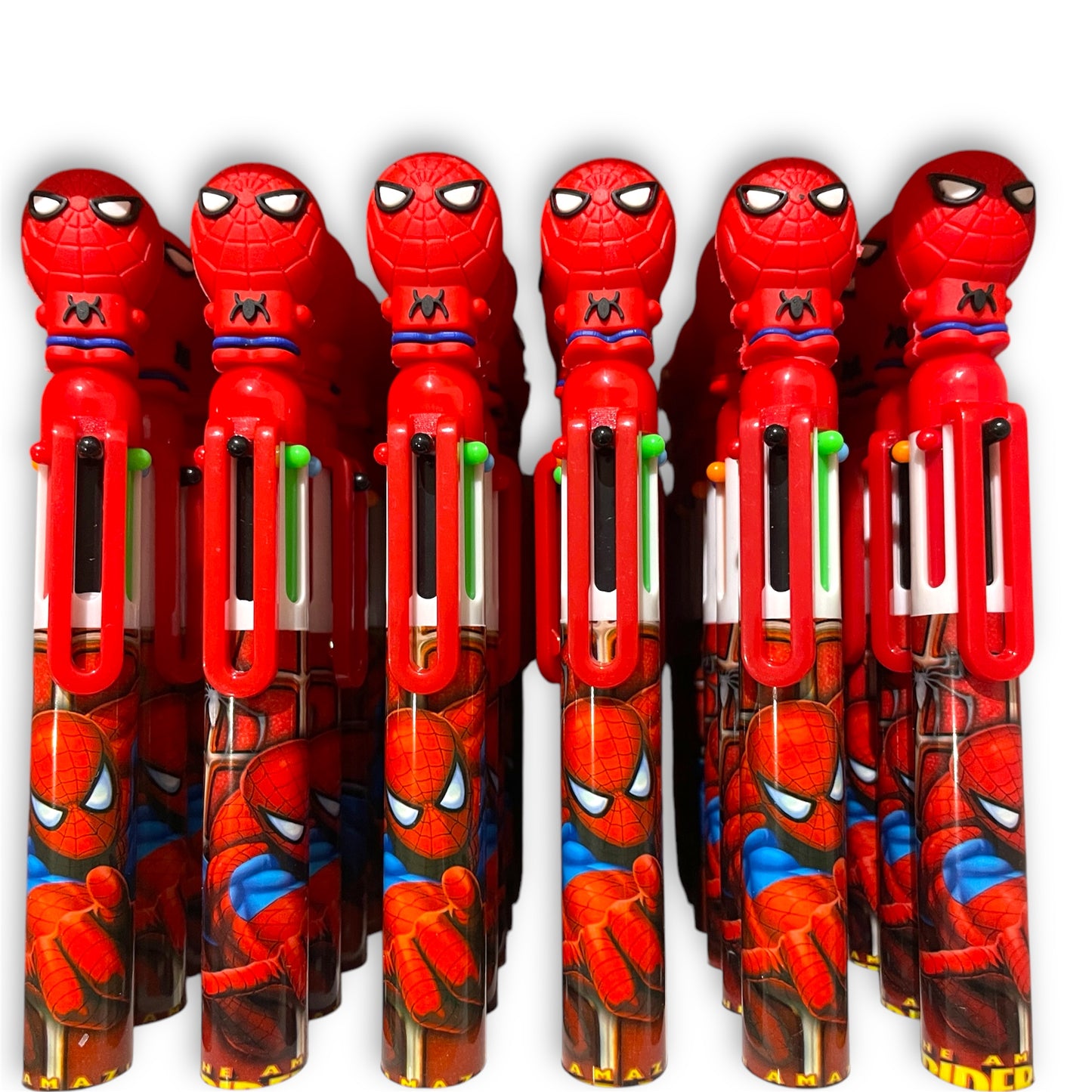 Spiderman Style Pen with 6 Colours