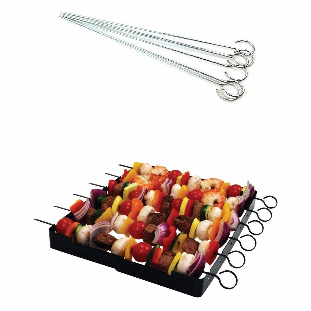 Metal BBQ Skewers Kebab Sticks 30cm Pack of 6 3482