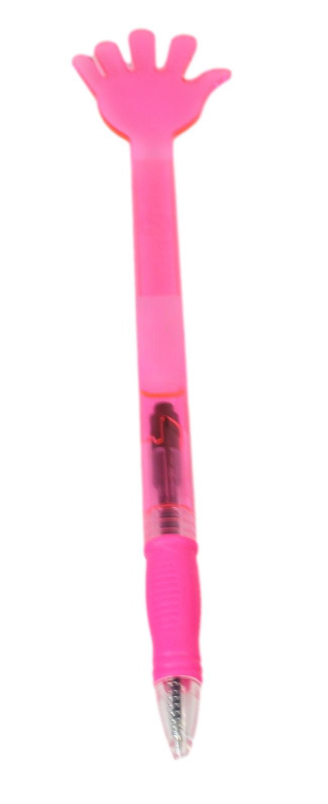 Plastic Huge Hand Shaped Pen 28 x 6 cm Assorted Colours 8009