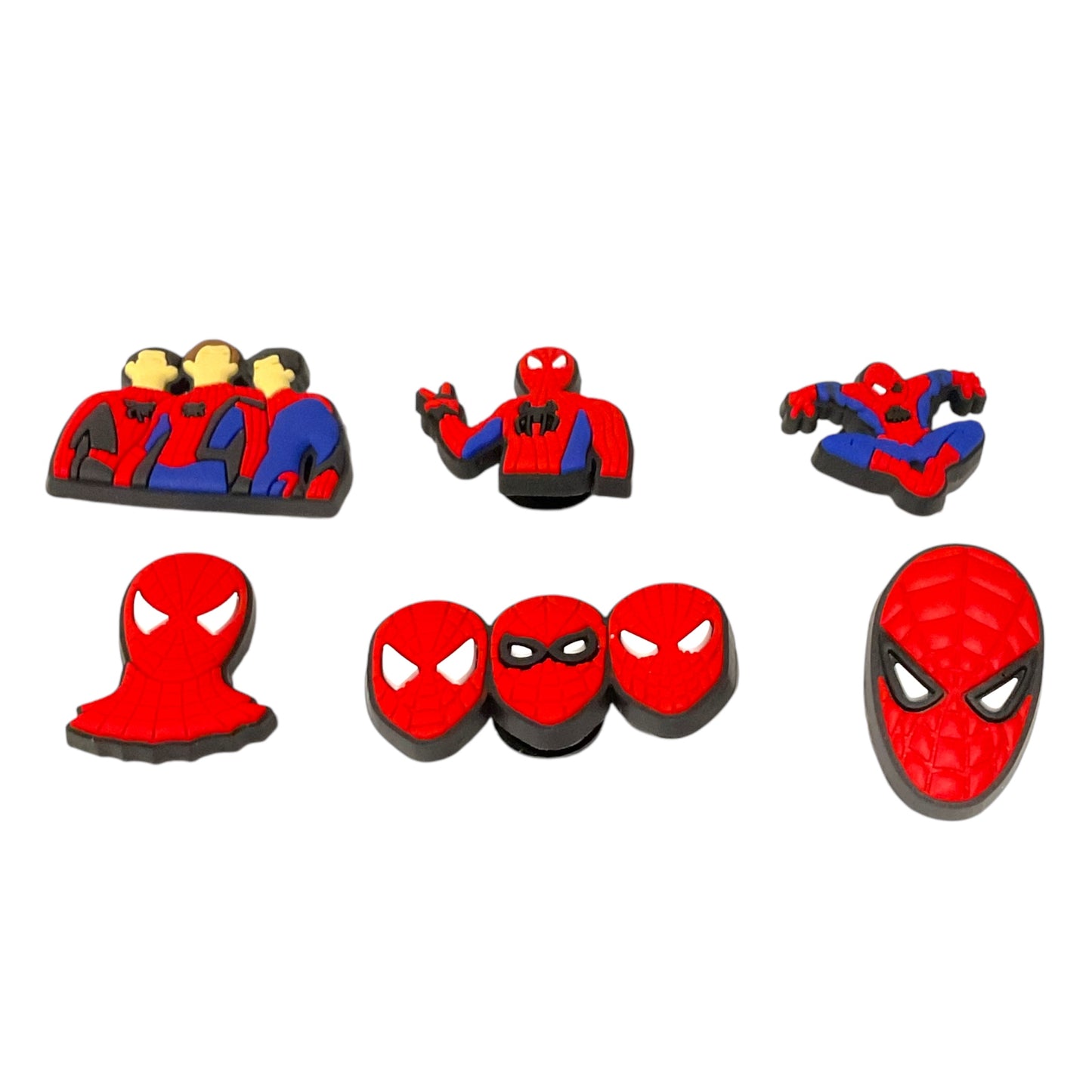 Spiderman Style Jibbitz Croc Style Shoe Charms - 6 Pack