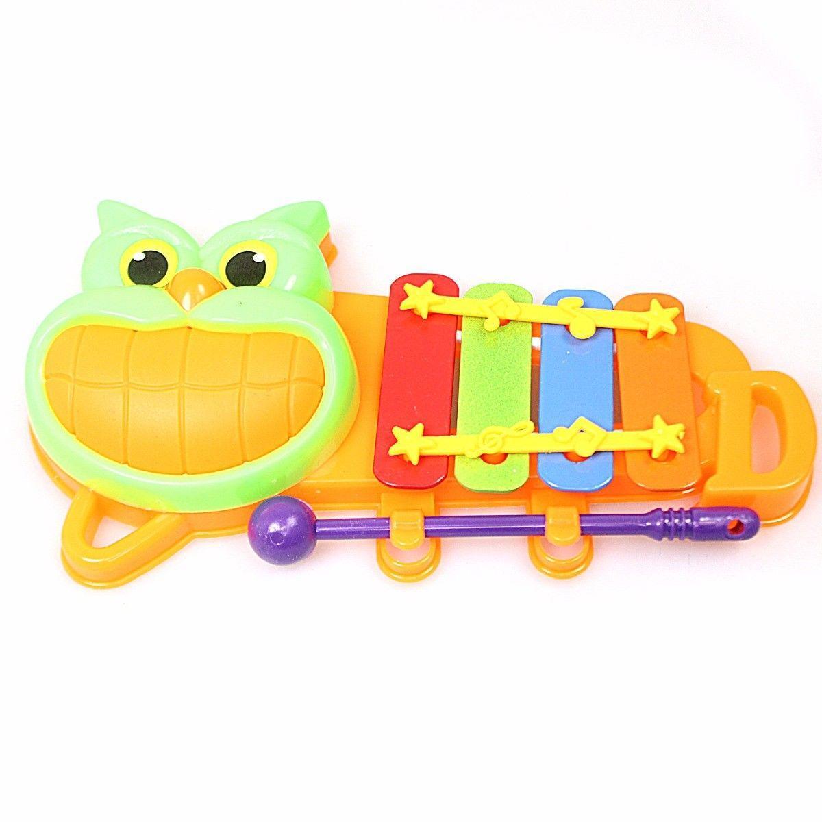 Childrens Cat / Caterpillar Musical Instrument Handheld Xylophone Including Mallet 4422